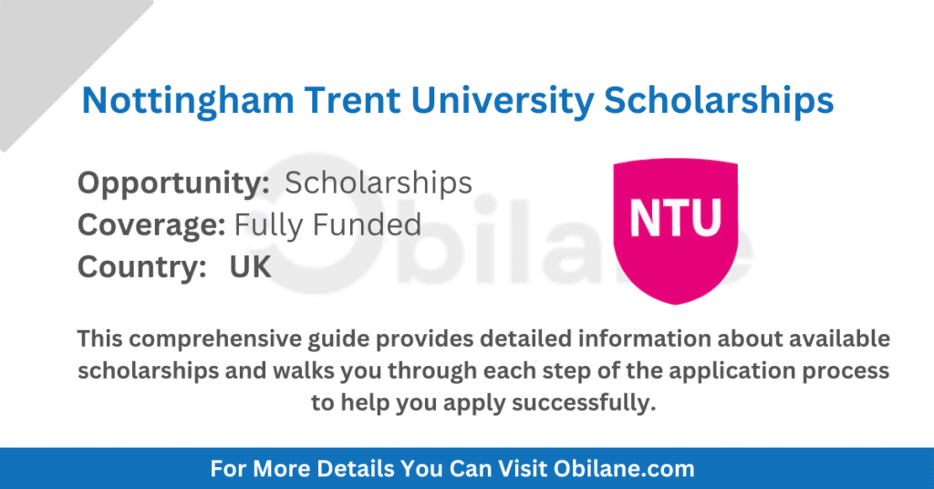 Nottingham Trent University Scholarships